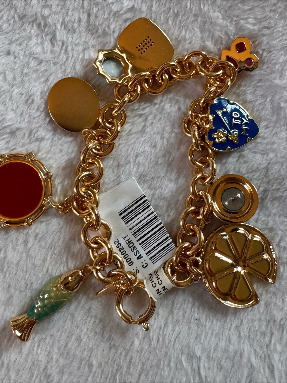 Anthropologie Colorful Chunky Charm Bracelet NWT - Picture 3 of 3